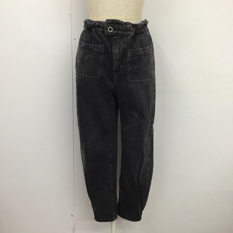 ザラ ZARA パンツ デニム、ジーンズ 5862 059 800 ハイウエスト 無地 黒 / ブラック /  レディース USED 古着 中古 10109723