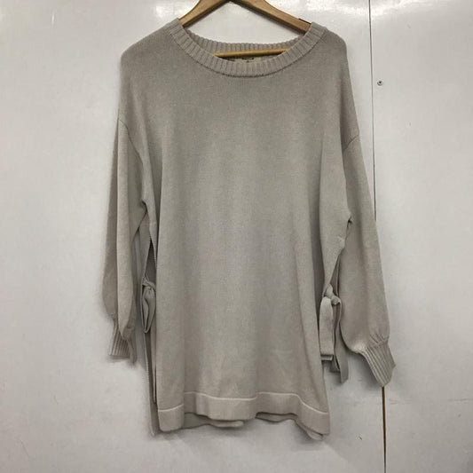 スタディオクリップ studio CLIP ニット、セーター 長袖 FREE 無地 灰 / グレー /  レディース USED 古着 中古 10142769