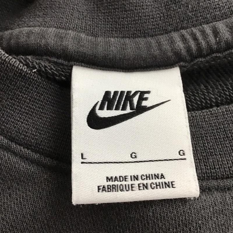 ナイキ NIKE トレーナー 長袖 hf5535-070 長袖トレーナー スウェット クルーネック プルオーバー L ロゴ、文字 ダークグレー / ダークグレー /  メンズ USED 古着 中古 10148724