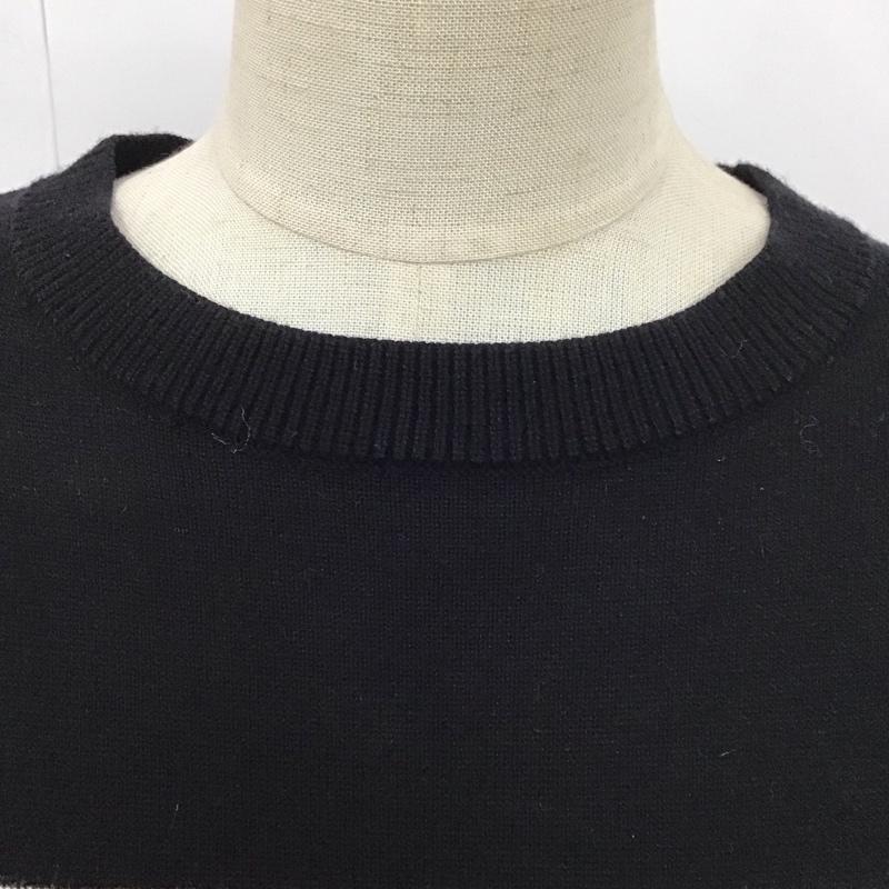 ザラ ZARA ワンピース ロングスカート 5536 165 105 ニットワンピース 長袖 XL ボーダー柄 黒 / ブラック / X 白 / ホワイト /  レディース USED 古着 中古 10122117