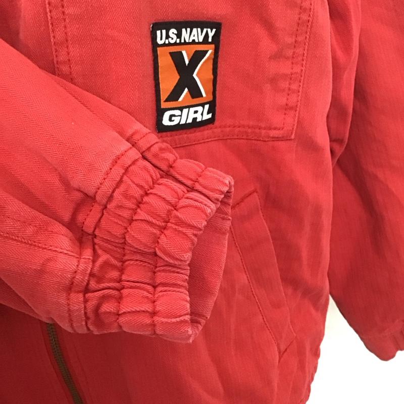 エックスガール X-girl ジャケット、上着 ジャケット、ブレザー ジップアップ 1 ロゴ、文字 赤 / レッド /  レディース USED 古着 中古 10126859