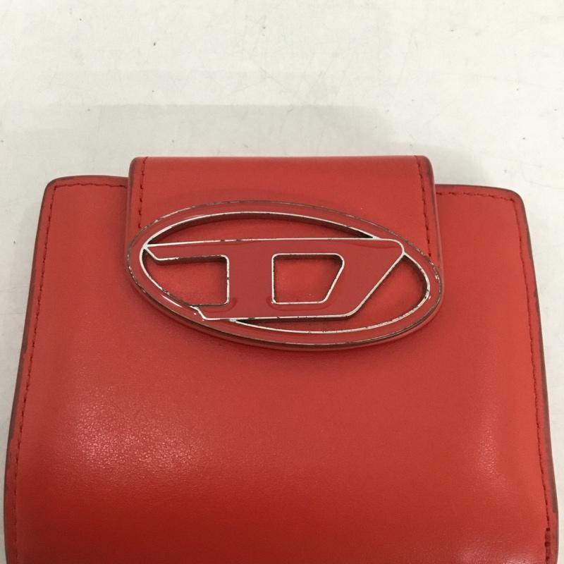ディーゼル DIESEL 財布 二つ折り Dロゴ ロゴ、文字 赤 / レッド /  レディース USED 古着 中古 10138492