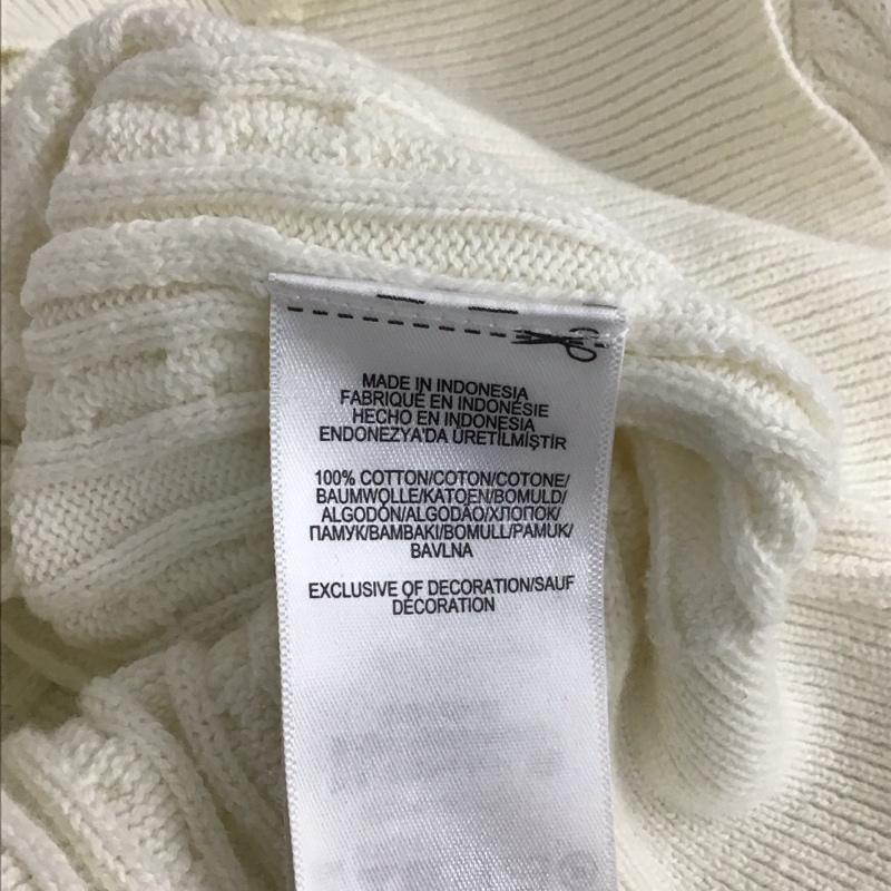 ポロラルフローレン POLO RALPH LAUREN カーディガン 長袖 長袖カーディガン 前ボタン ニットカーディガン L ロゴ、文字 白 / ホワイト /  レディース USED 古着 中古 10136118