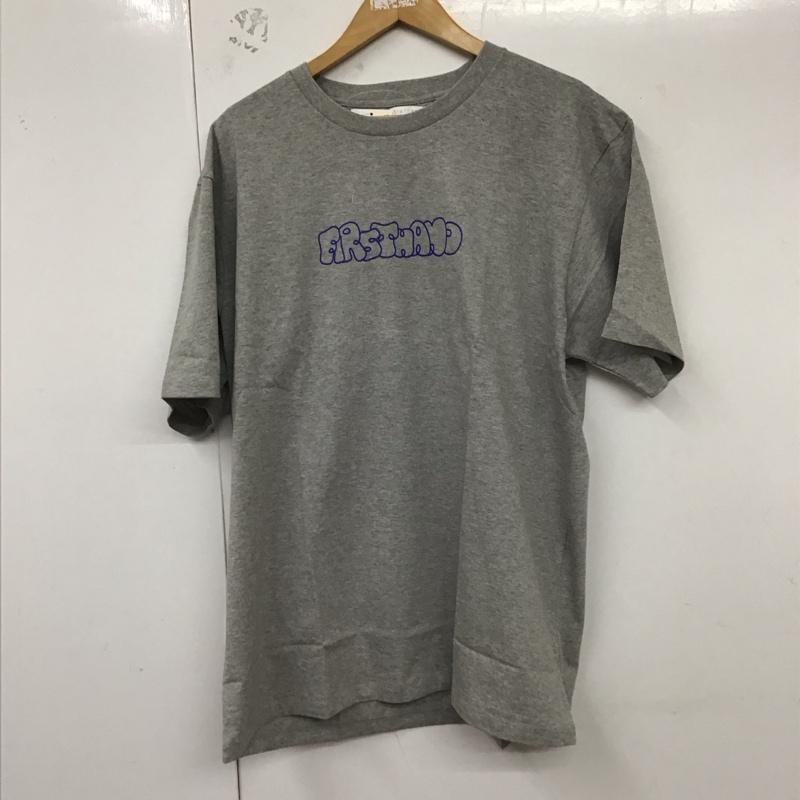 ファーストハンド Firsthand Tシャツ 半袖 半袖カットソー プリントTシャツ クルーネックカットソー L ロゴ、文字 灰 / グレー /  メンズ USED 古着 中古 10130088