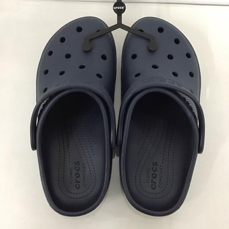 クロックス crocs サンダル サンダル 23cm 23.0cm 無地 紺 / ネイビー /  レディース USED 古着 中古 10125552