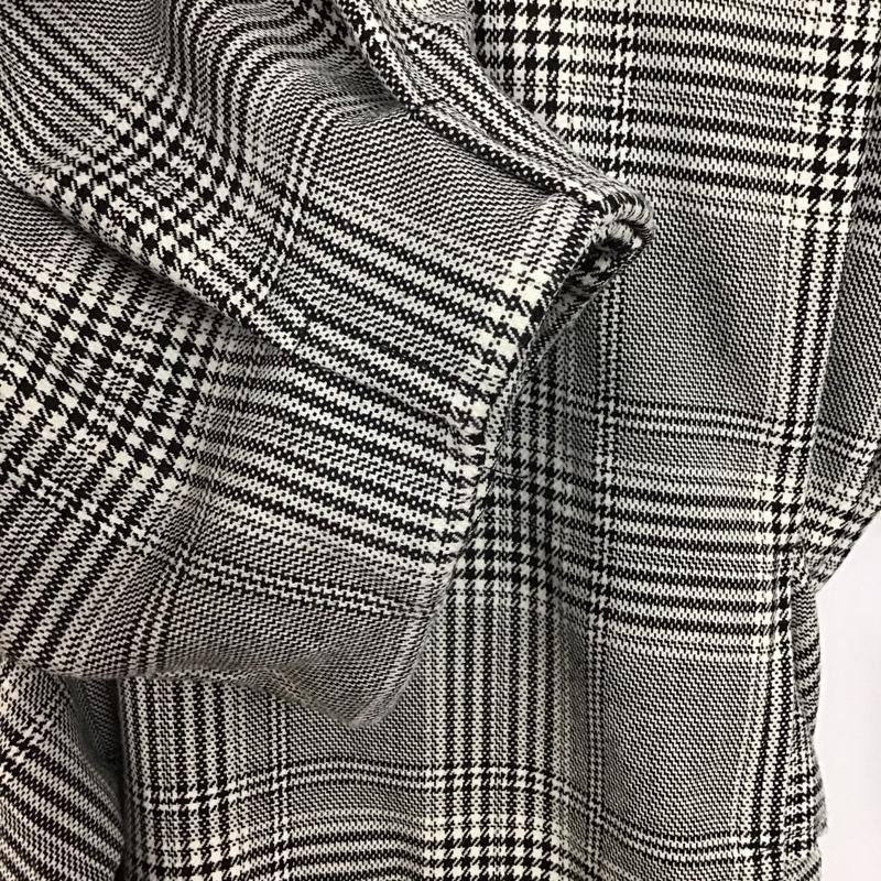 ザラウーマン ZARA WOMAN ワンピース ロングスカート 長袖ロングワンピース タイトワンピース カジュアルワンピース S チェック 白 / ホワイト / X 黒 / ブラック /  レディース USED 古着 中古 10147095