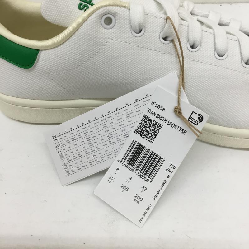 アディダス adidas スニーカー スニーカー STAN SMITH SPORTY＆RICH　IF5658 26.5cm ロゴ、文字 白 / ホワイト / X 緑 / グリーン /  メンズ USED 古着 中古 10136074