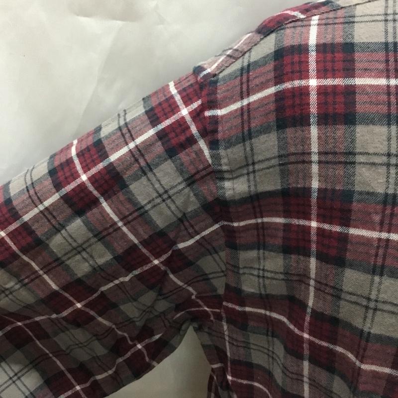 ブルックスブラザーズ BROOKS BROTHERS シャツ、ブラウス 長袖 ボタンダウン M チェック 灰 / グレー / X 黒 / ブラック / X 赤 / レッド / X 白 / ホワイト /  メンズ USED 古着 中古 10111371