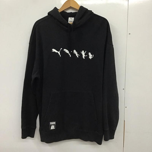 プーマ PUMA パーカー 長袖 長袖パーカー プルオーバーパーカー スウェット ripndip L プリント 黒 / ブラック /  メンズ USED 古着 中古 10134582