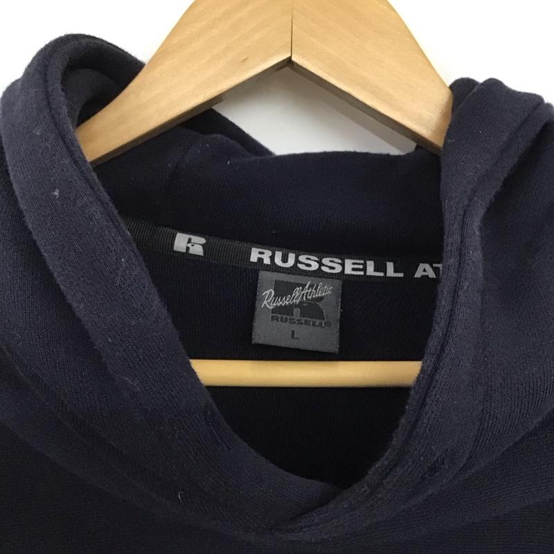 ラッセルアスレティック Russell Athletic パーカー 長袖 nuc63tt0984ra スウェットパーカー ナノユニバース L 無地 紺 / ネイビー /  メンズ USED 古着 中古 10144278