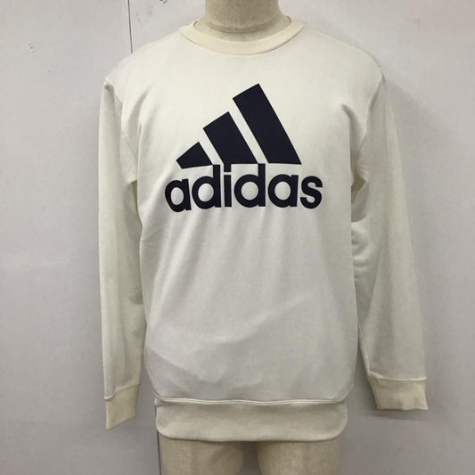 アディダス adidas トレーナー 長袖 DN1451 クルーネック スウェット M ロゴ、文字 白 / ホワイト /  メンズ USED 古着 中古 10123283