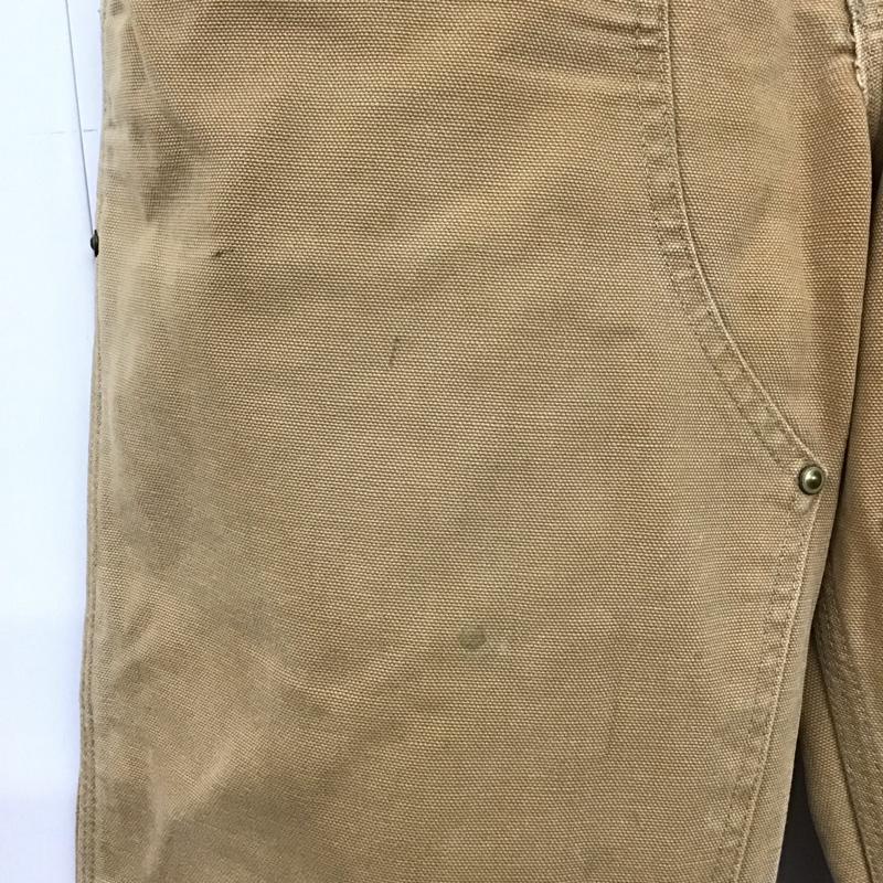 カーハート Carhartt パンツ ワークパンツ、ペインターパンツ ダブルニー 30 ×34 ロゴ、文字 キャメル / キャメル /  メンズ USED 古着 中古 10114032