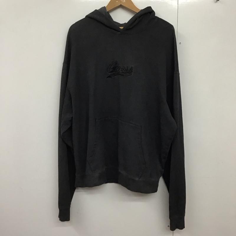 ゲス Guess パーカー 長袖 長袖パーカー プルオーバーパーカー スウェット XL ロゴ、文字 黒 / ブラック /  メンズ USED 古着 中古 10141821