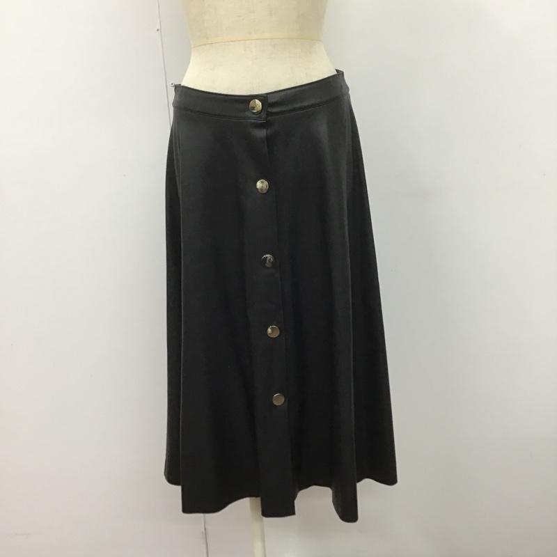 ザラベーシック ZARA BASIC スカート ひざ丈スカート S 無地 黒 / ブラック /  レディース USED 古着 中古 10106135