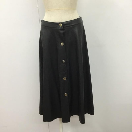 ザラベーシック ZARA BASIC スカート ひざ丈スカート S 無地 黒 / ブラック /  レディース USED 古着 中古 10106135