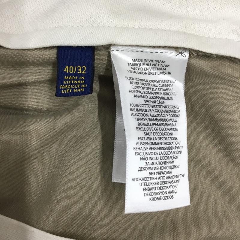 ポロラルフローレン POLO RALPH LAUREN パンツ チノパン チノパン カジュアルパンツ ワイドパンツ ストレートパンツ 40 無地 ベージュ / ベージュ /  メンズ USED 古着 中古 10112478