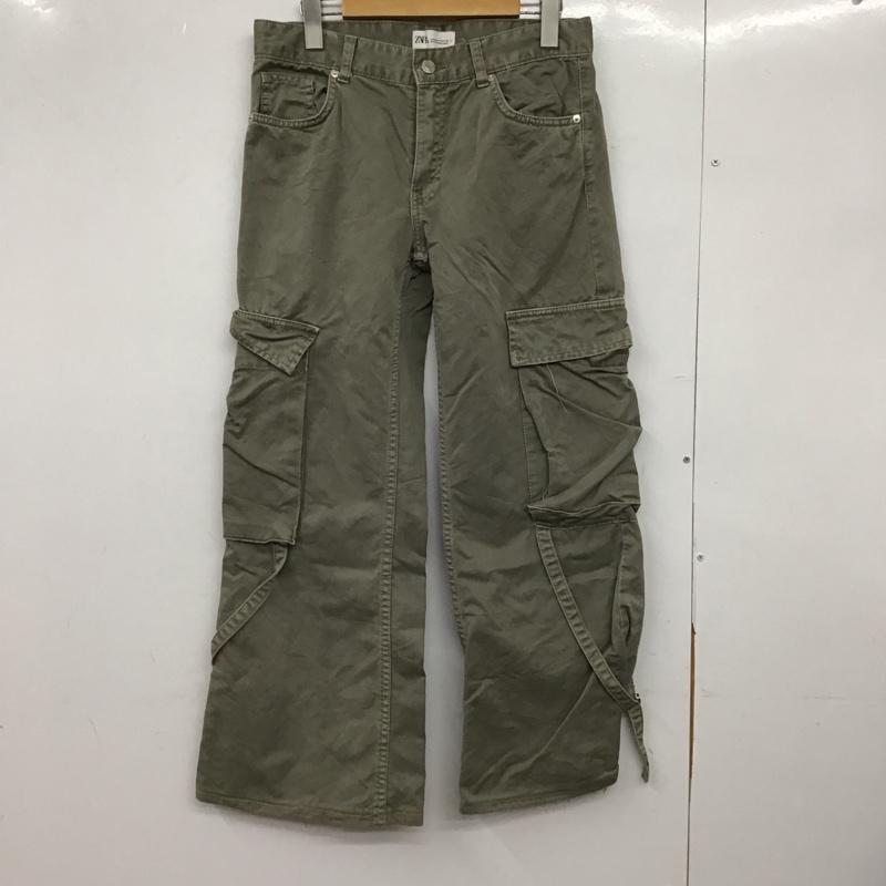 ザラ ZARA パンツ ワークパンツ、ペインターパンツ 36 無地 カーキ / カーキ /  レディース USED 古着 中古 10150481