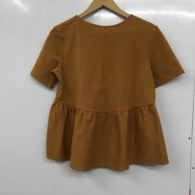 ザラウーマン ZARA WOMAN カットソー 半袖 半袖カットソー クルーネック チュニック フレア 3L 無地 キャメル / キャメル /  レディース USED 古着 中古 10136100