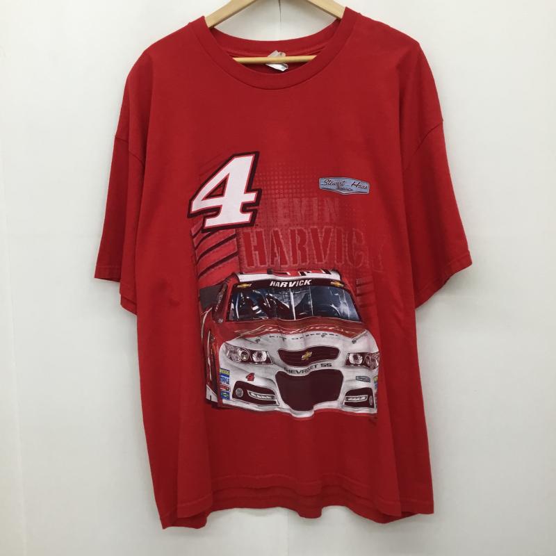 ユーズドクロージング used clothes Tシャツ 半袖 KEVIN HARVICK レーシングTee XXL プリント 赤 / レッド /  メンズ USED 古着 中古 10133851