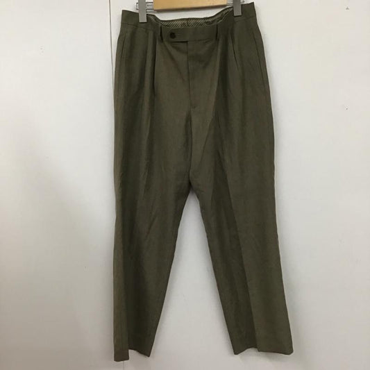 ラルフローレン RALPHLAUREN パンツ スラックス スラックスパンツ ワイドパンツ カジュアルパンツ センタータックパンツ 80s 緑タグ 32インチ 無地 カーキ / カーキ /  メンズ USED 古着 中古 10116406