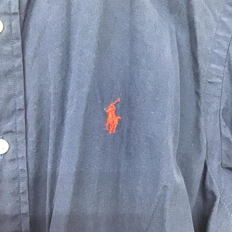 ラルフローレン RALPHLAUREN シャツ、ブラウス 半袖 半袖シャツ ボタンダウンシャツ カラーシャツ ボタンダウンシャツ S ロゴ、文字 紺 / ネイビー /  メンズ USED 古着 中古 10133379