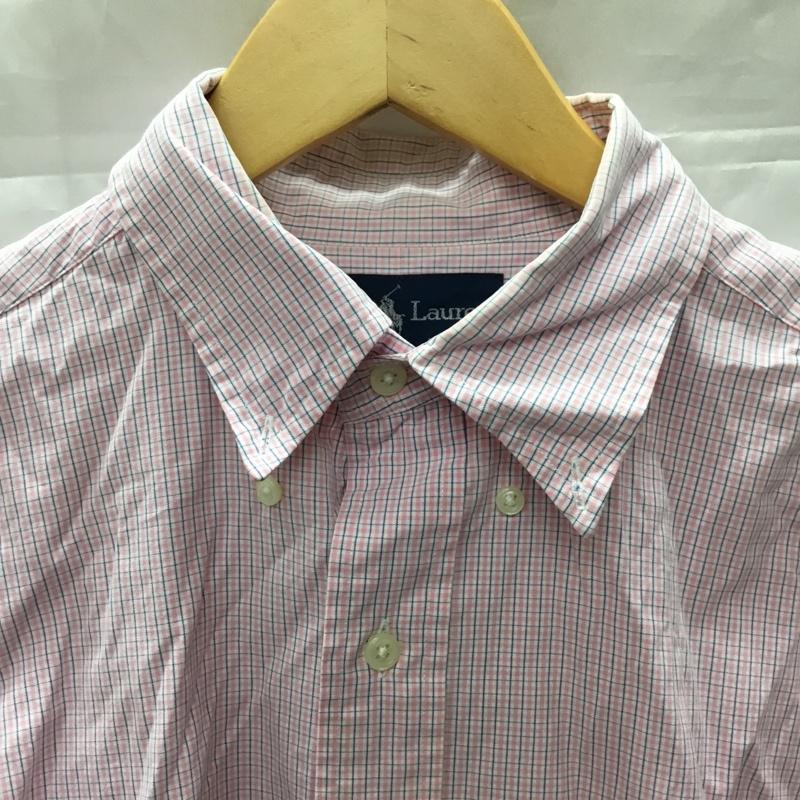 ラルフローレン RALPHLAUREN シャツ、ブラウス 長袖 M チェック 桃 / ピンク /  メンズ USED 古着 中古 10110620