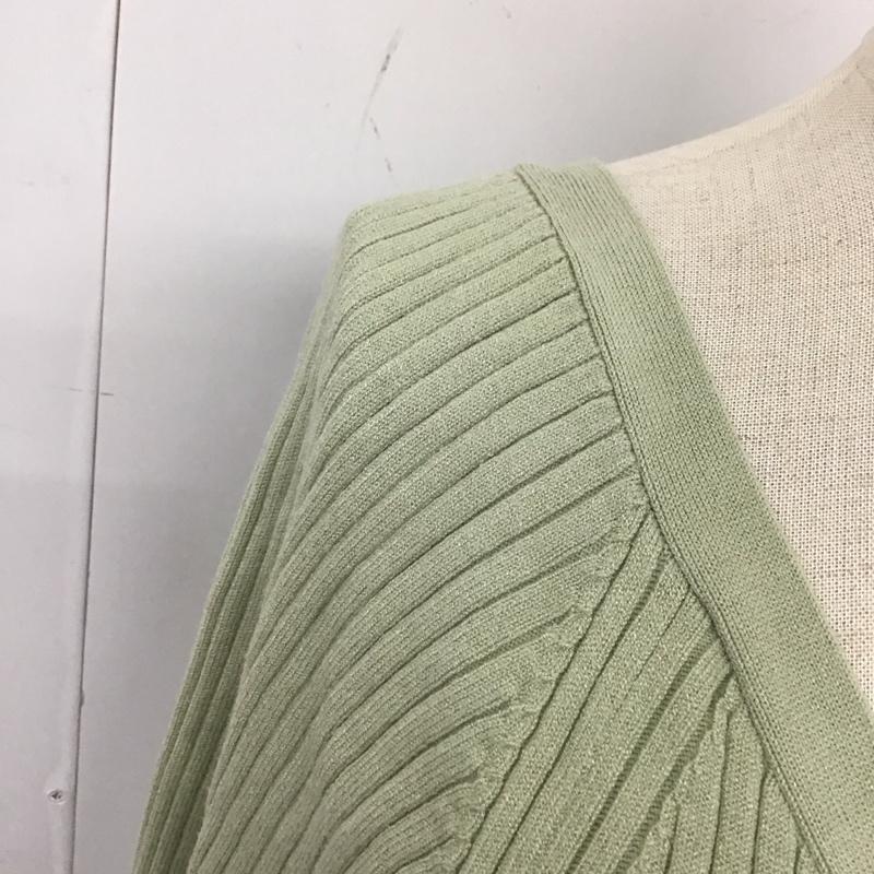 スナイデル SNIDEL ワンピース ロングスカート SWNO211060 Sustainaフロントボタンニットワンピース リブ 無地 薄緑 / ライトグリーン /  レディース USED 古着 中古 10121572