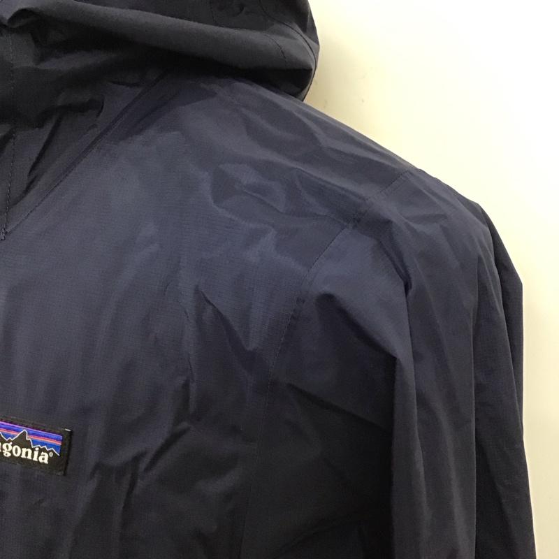 パタゴニア patagonia ジャケット、上着 ジャンパー、ブルゾン 83932sp18 ナイロンパーカー ジップアップパーカー ジャケット S ロゴ、文字 黄 / イエロー / X 紺 / ネイビー /  メンズ USED 古着 中古 10120004