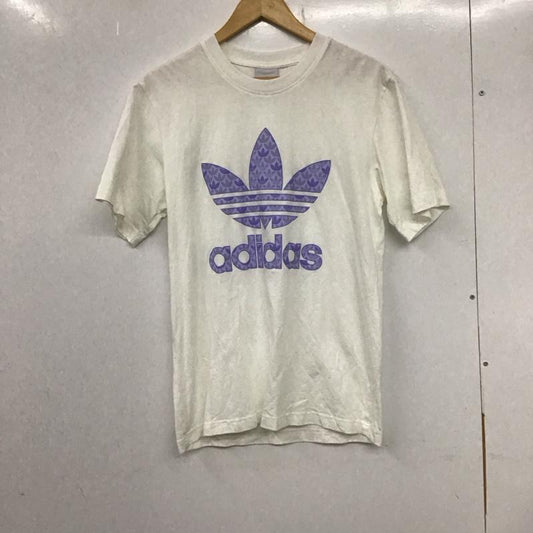 アディダス adidas Tシャツ 半袖 半袖カットソー プリントTシャツ クルーネックカットソー プリント 白 / ホワイト /  メンズ USED 古着 中古 10133704
