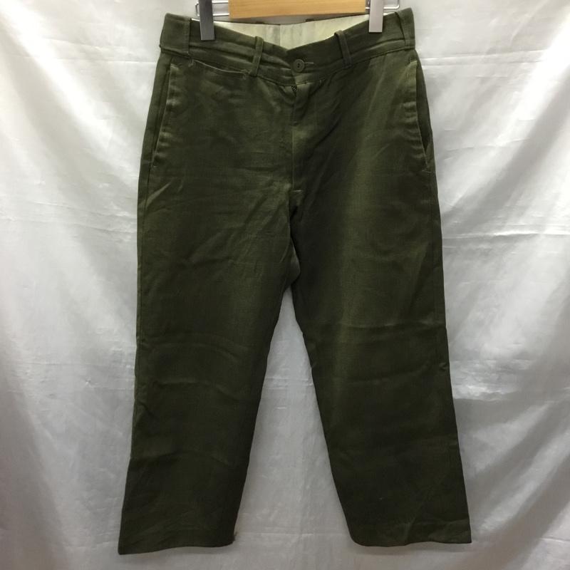 ジョンソンウーレンミルズ Johnson Woolen Mills パンツ スラックス スラックスパンツ ワイドパンツ 70s 80s 無地 カーキ / カーキ /  メンズ USED 古着 中古 10121987