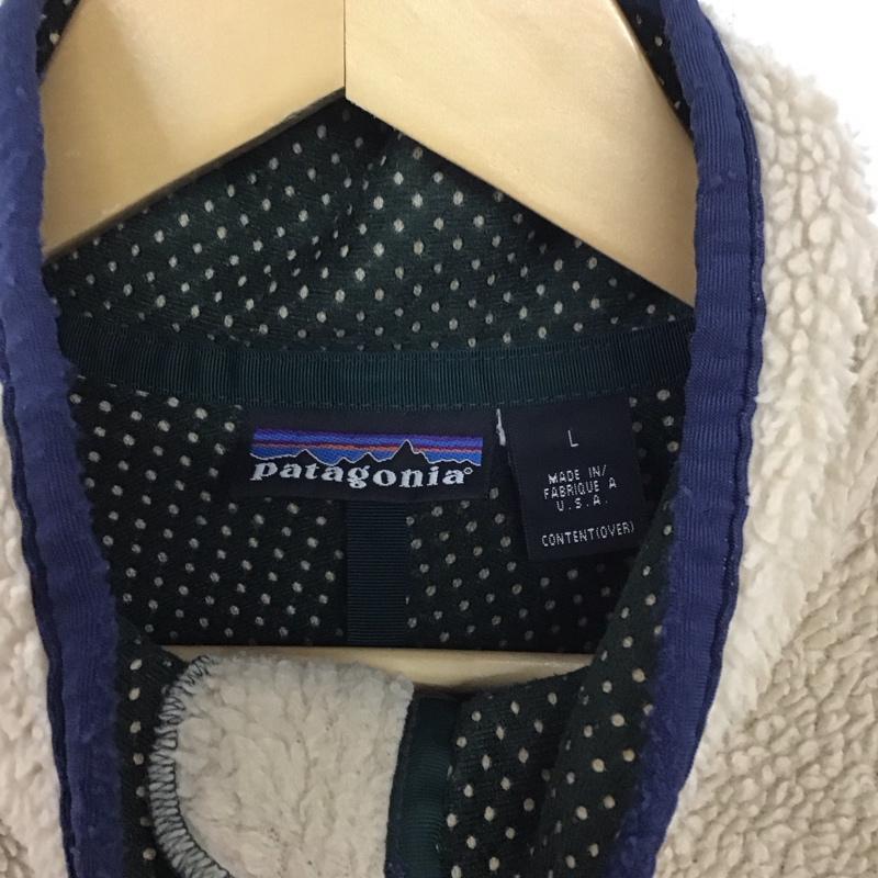 パタゴニア patagonia ジャケット、上着 ジャケット、ブレザー 90s usa製 レトロカーディガン ジップアップフリースジャケット L ロゴ、文字 ベージュ / ベージュ /  メンズ USED 古着 中古 10139027
