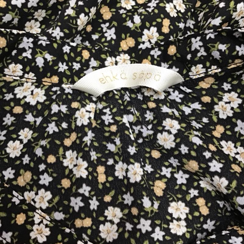 エヘカソポ ehka sopo ワンピース ロングスカート 1106117 バンドカラー FREE 花柄 黒 / ブラック /  レディース USED 古着 中古 10116926