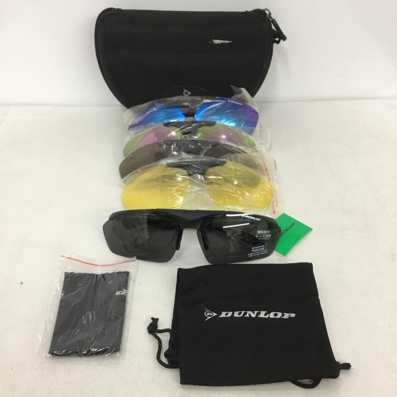 ダンロップ DUNLOP めがね・サングラス サングラス DU-010 スポーツサングラス ミラーレンズ ロゴ、文字 黒 / ブラック /  メンズ USED 古着 中古 10140442