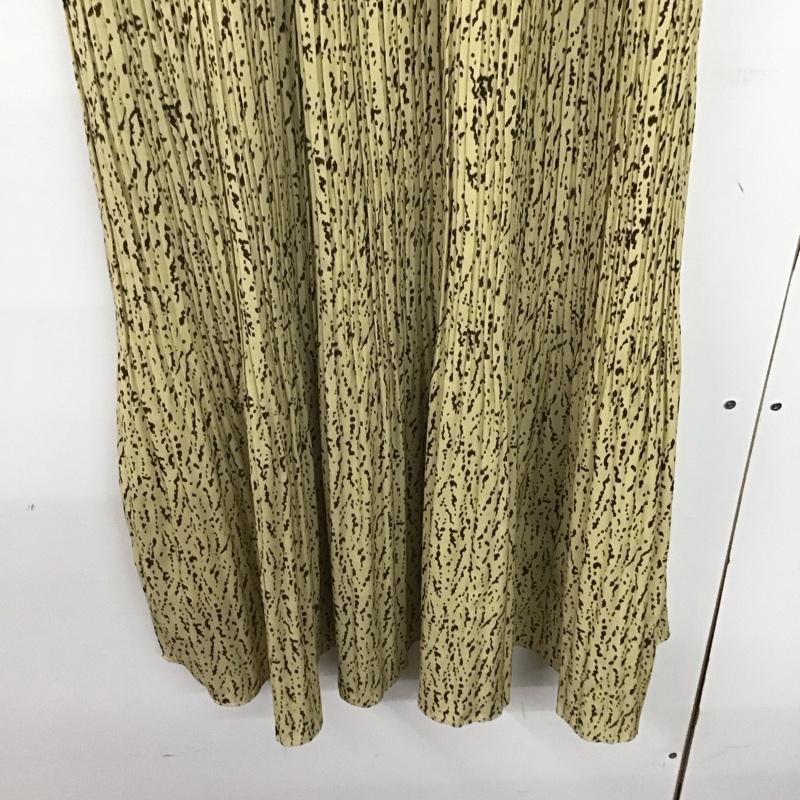 ｽﾘｰﾌｫｰﾀｲﾑ Three Four Time ワンピース ロングスカート セーラーカラー 長袖 M 総柄 黒 / ブラック / X ベージュ / ベージュ /  レディース USED 古着 中古 10142268