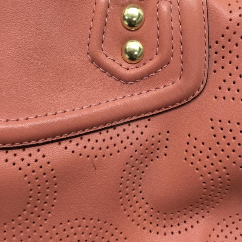 コーチ COACH ハンドバッグ ハンドバッグ F23245 オプアート レザー 2WAY ショルダー パンチング ロゴ、文字 桃 / ピンク /  レディース USED 古着 中古 10120741