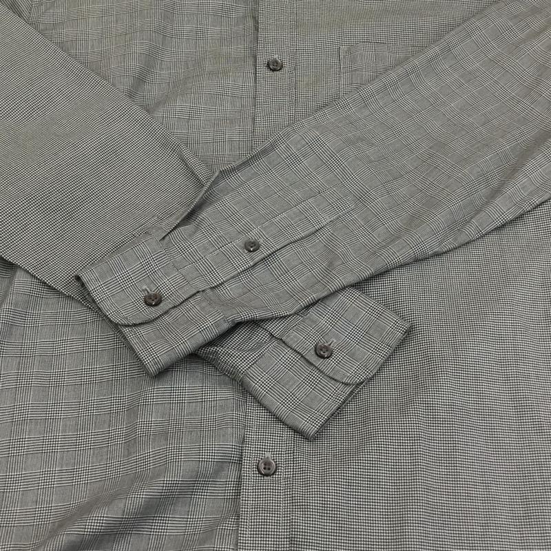 ナノユニバース nano・universe シャツ、ブラウス 長袖 NANO UNIVERSE クレイジーチェックワイドシャツ　668-9220026 M チェック 白 / ホワイト / X 黒 / ブラック /  メンズ USED 古着 中古 10127623