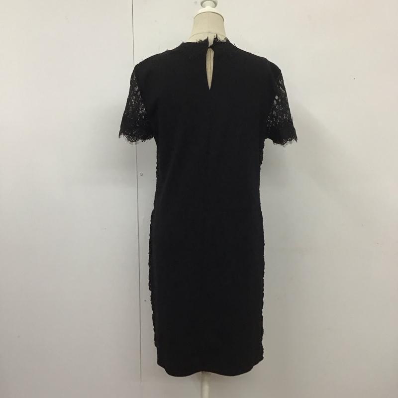 ザラ ZARA ワンピース ひざ丈スカート S 無地 黒 / ブラック /  レディース USED 古着 中古 10110347