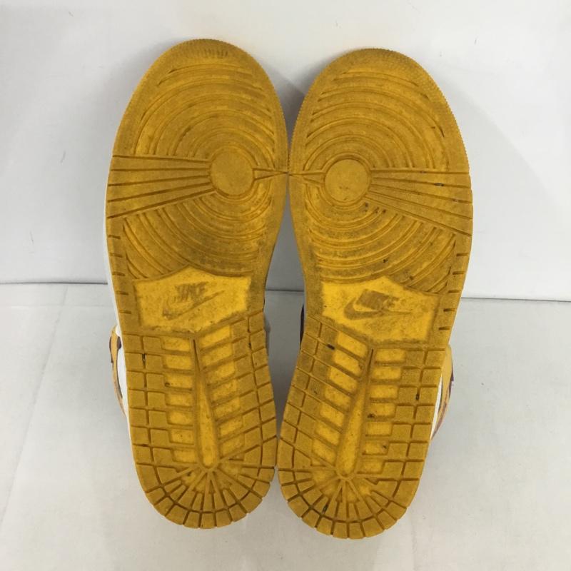 ナイキ NIKE スニーカー スニーカー 555088 706 AIR JORDAN 1 RETRO HIGH OG 27cm 箱有 27.0cm ロゴ、文字 白 / ホワイト / X 橙 / オレンジ / X 紫 / パープル /  メンズ USED 古着 中古 10145882