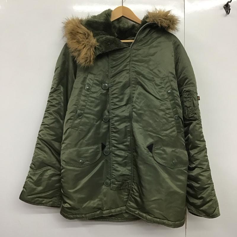 アルファインダストリー Alpha Industries ジャケット、上着 ジャンパー、ブルゾン ジップアップジャケット ナイロンジャケット アウター ミリタリージャケット S 無地 カーキ / カーキ /  メンズ USED 古着 中古 10141387