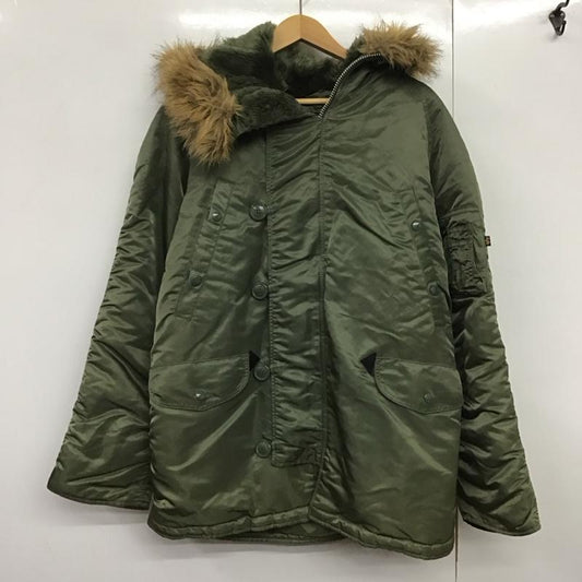 アルファインダストリー Alpha Industries ジャケット、上着 ジャンパー、ブルゾン ジップアップジャケット ナイロンジャケット アウター ミリタリージャケット S 無地 カーキ / カーキ /  メンズ USED 古着 中古 10141387