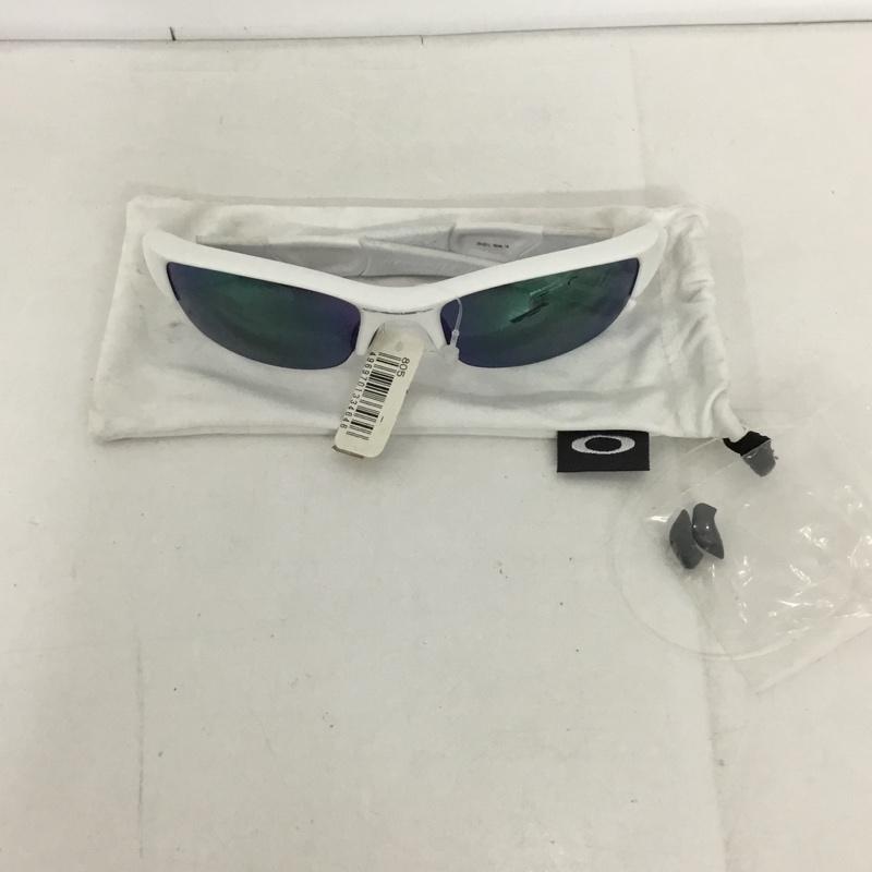 オークリー OAKLEY めがね・サングラス サングラス 26-221J FLAK JACKET スポーツサングラス ミラーレンズ ロゴ、文字 白 / ホワイト /  メンズ USED 古着 中古 10129362