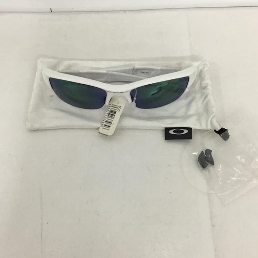 オークリー OAKLEY めがね・サングラス サングラス 26-221J FLAK JACKET スポーツサングラス ミラーレンズ ロゴ、文字 白 / ホワイト /  メンズ USED 古着 中古 10129362