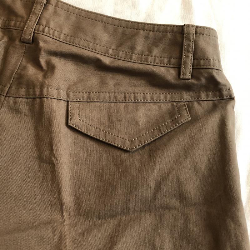 アナイ ANAYI パンツ スラックス センタープレス　ブーツカット 38 無地 カーキ / カーキ / X 茶 / ブラウン /  レディース USED 古着 中古 10031455