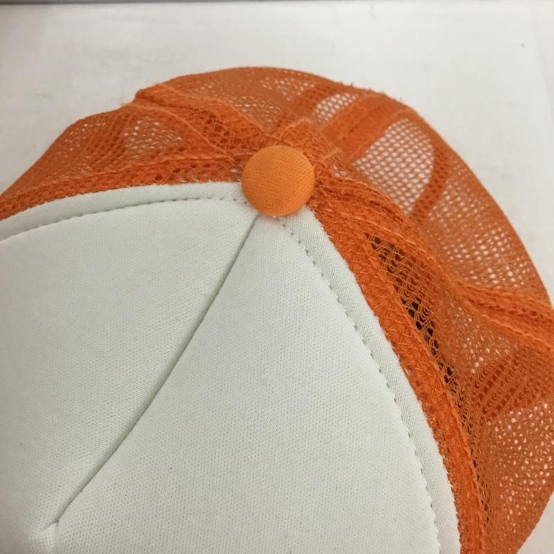 ハフ HUF 帽子 キャップ HT00787 メッシュキャップ ロゴ、文字 橙 / オレンジ / X 白 / ホワイト /  メンズ USED 古着 中古 10137433