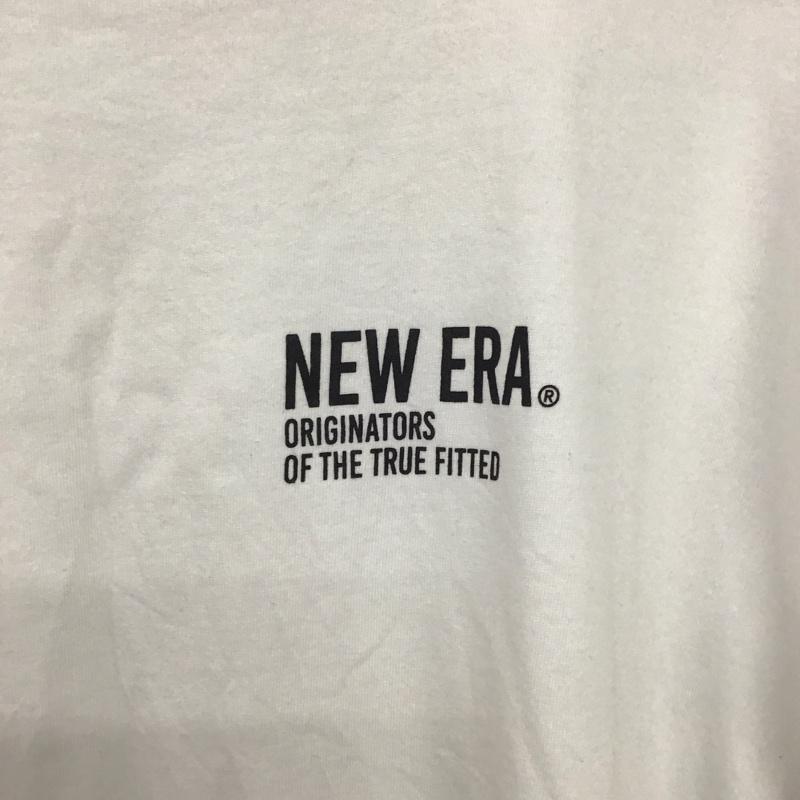 ニューエラ NEW ERA Tシャツ 長袖 長袖カットソー プリントTシャツ クルーネックカットソー XL ロゴ、文字 白 / ホワイト /  メンズ USED 古着 中古 10140525