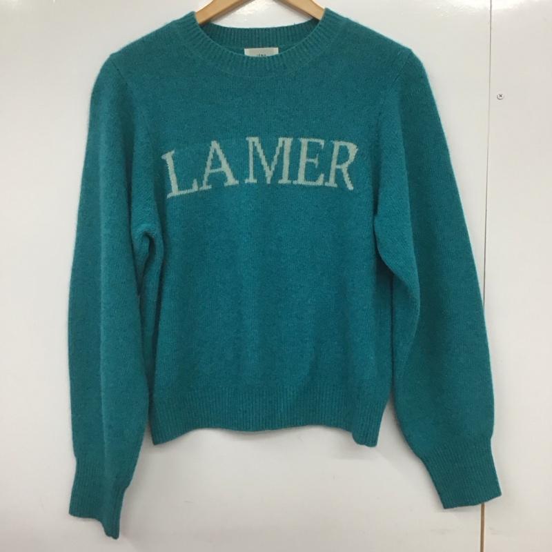 イエナ IENA ニット、セーター 長袖 21-080-900-3380-4-0 クルーネック ロゴ、文字 緑 / グリーン /  レディース USED 古着 中古 10147738