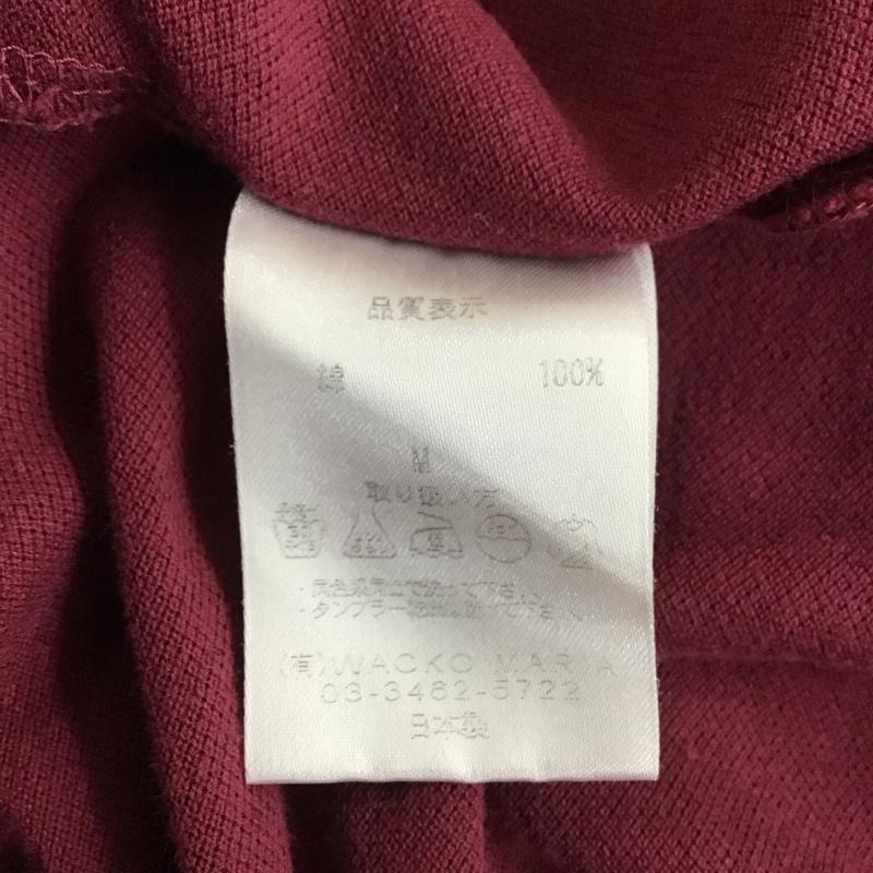 ワコマリア WACKO MARIA ポロシャツ 半袖 半袖ポロシャツ カラーシャツ 半袖カットソー M ドット えんじ / ワインレッド /  メンズ USED 古着 中古 10113111