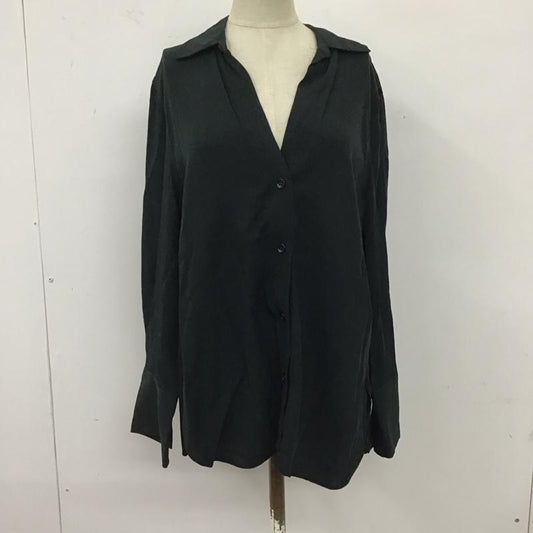 ザラ ZARA シャツ、ブラウス 長袖 9479 257 529 スキッパーシャツ S 無地 黒 / ブラック /  レディース USED 古着 中古 10120058