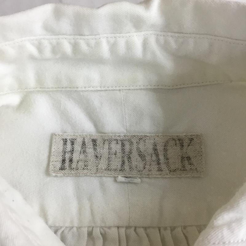 ハバーザック HAVERSACK シャツ、ブラウス 長袖 長袖シャツ カラーシャツ ポケットシャツ 長袖カットソー L 無地 白 / ホワイト /  メンズ USED 古着 中古 10117582