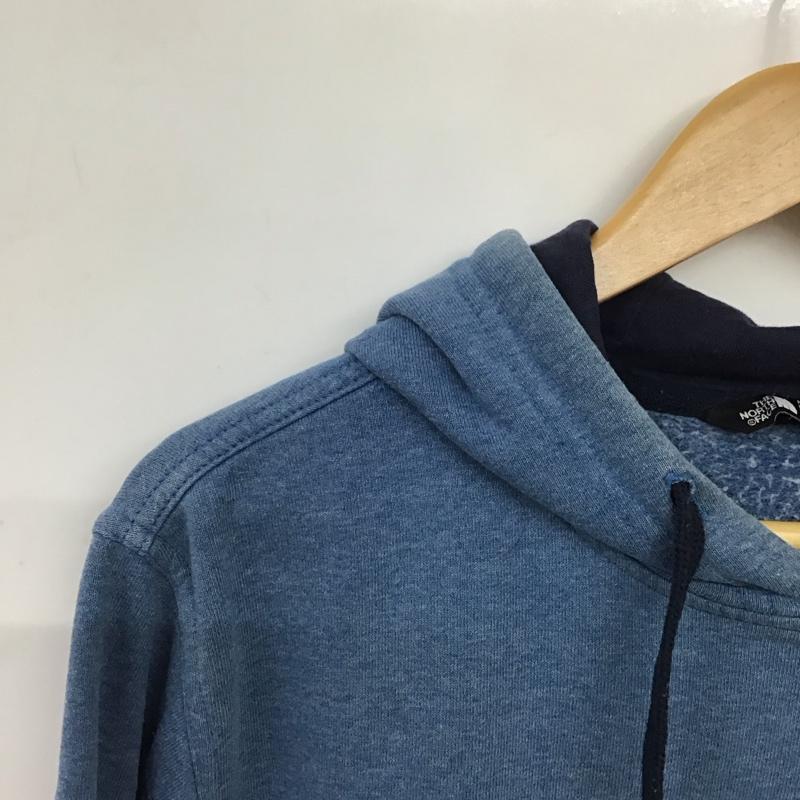ザノースフェイス THE NORTH FACE パーカー 長袖 長袖パーカー プルオーバーパーカー スウェット M ロゴ、文字 青 / ブルー /  メンズ USED 古着 中古 10140550
